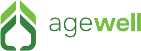 Age Well Now logo emphasizing home safety and independent living for seniors.