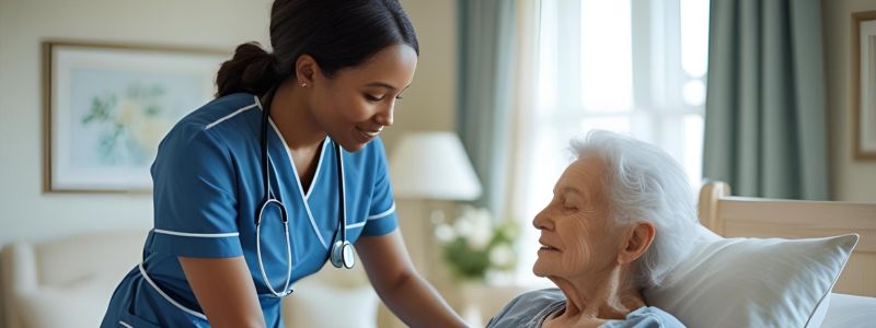 hospice care patient with caregiver