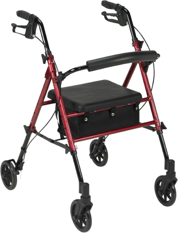 Drive Medical Foldable Rollator Walker with Seat