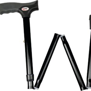 Carex Soft Grip Folding Cane with Derby Handle