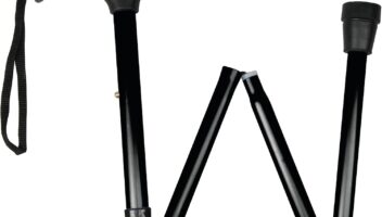 Carex Soft Grip Folding Cane with Derby Handle