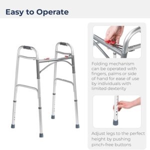 Drive Medical Deluxe 2-Button Folding Walker