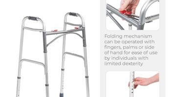 Drive Medical Deluxe 2-Button Folding Walker