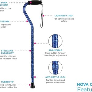 NOVA Medical Products Heavy Duty Offset Handle Walking Cane