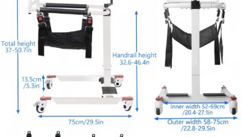 manual patient lift and transfer wheelchair