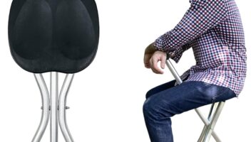 Honmido Portable Adjustable Folding Cane with Seat