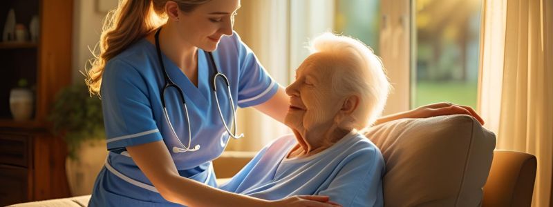 caregiver and hospice care patient