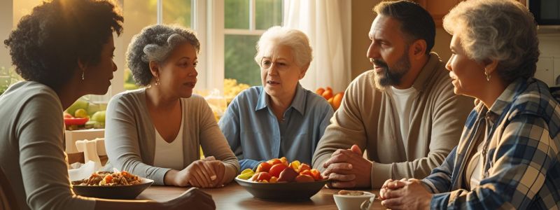 family members talking about hospice care