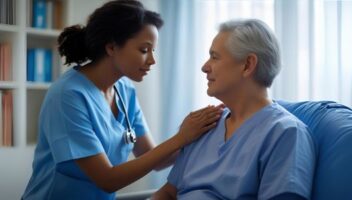 caregiver with patient