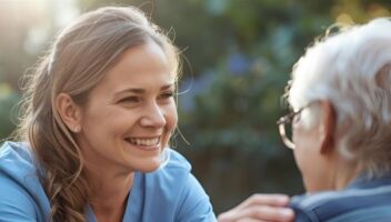 a-female-caregiver-tapping-the-shoulder-of-a-senior