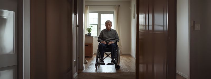 senior seating on a wheel chair