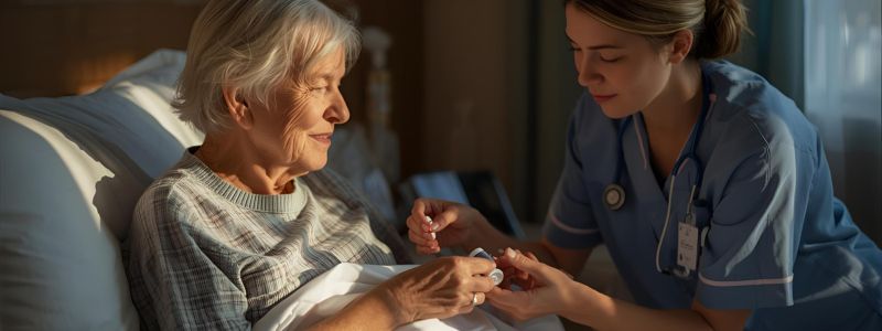 patient taking medications in hospice care