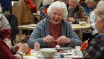 seniors doing arts and crafts