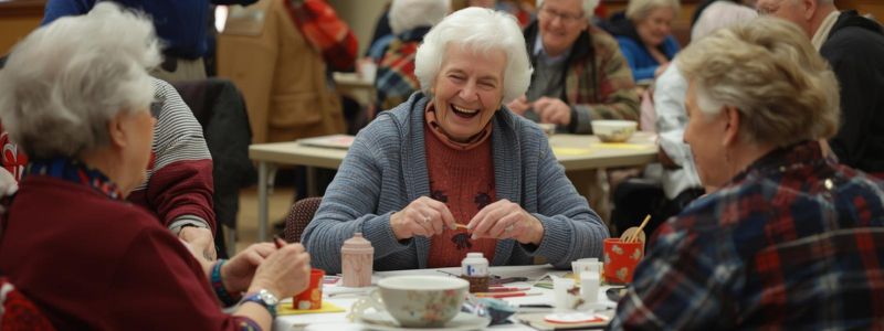 seniors doing arts and crafts